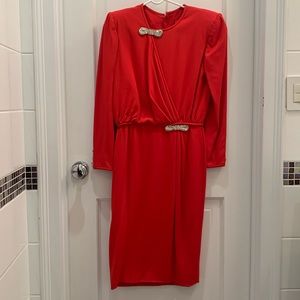 vintage valentino knee-length dress (red)